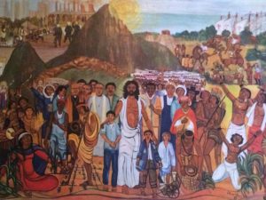 Lukisan "Yesus Menyambut Segala Suku Bangsa" di Gereja Lauzerte Prancis