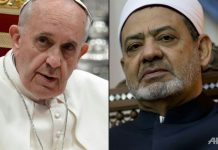 Paus Fransiskus, Tokoh Islam Sunni Mesir, Imam Besar dari Al-Azhar, 23 Mei 2016, Sheikh Ahmed al-Tayeb