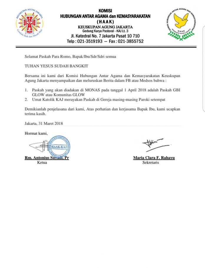 Surat penolakan gereja